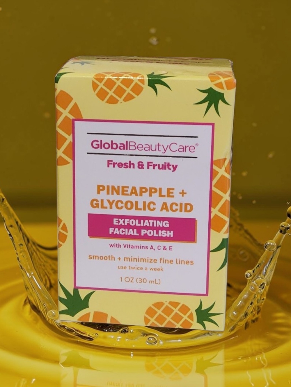 Pineapple + Glycolic Acid Exfoliating Facial Polish - Yellow
